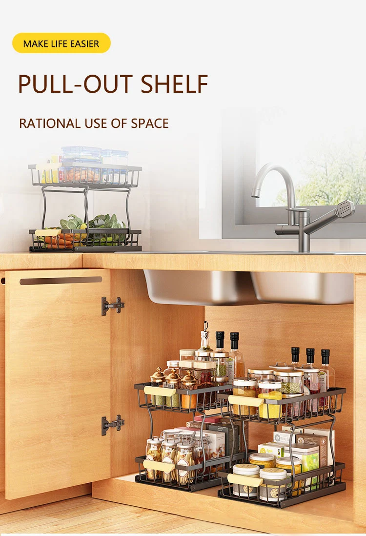 Heavy Duty Metal Pull Out Kitchen Storage Rack Heavy Duty Metal Pull Out Kitchen Storage Rack